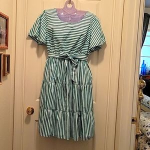 This is a cute, stripped dress! Made by Kim Rodgers Curve.